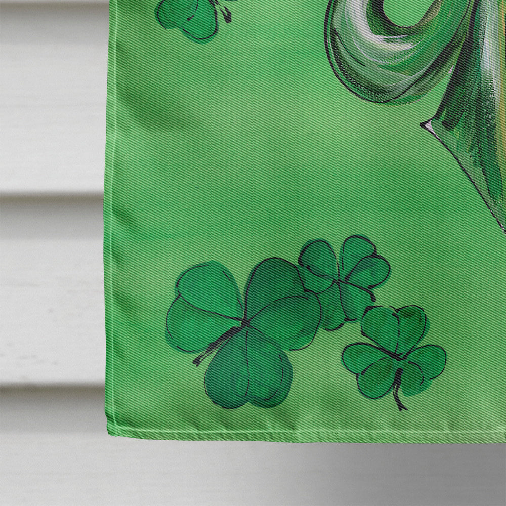 St Patrick's Day Fleur de lis House Flag 28x40 Porch Sleeve Pole Decorative Outside Yard Banner Artwork Wall Hanging, Polyester
