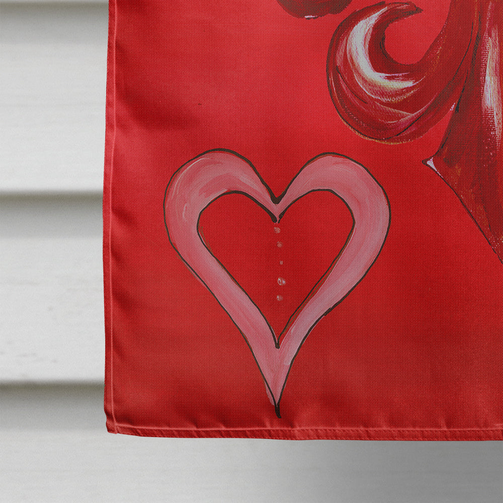 Valentine's Day Fleur de lis House Flag 28x40 Porch Sleeve Pole Decorative Outside Yard Banner Artwork Wall Hanging, Polyester