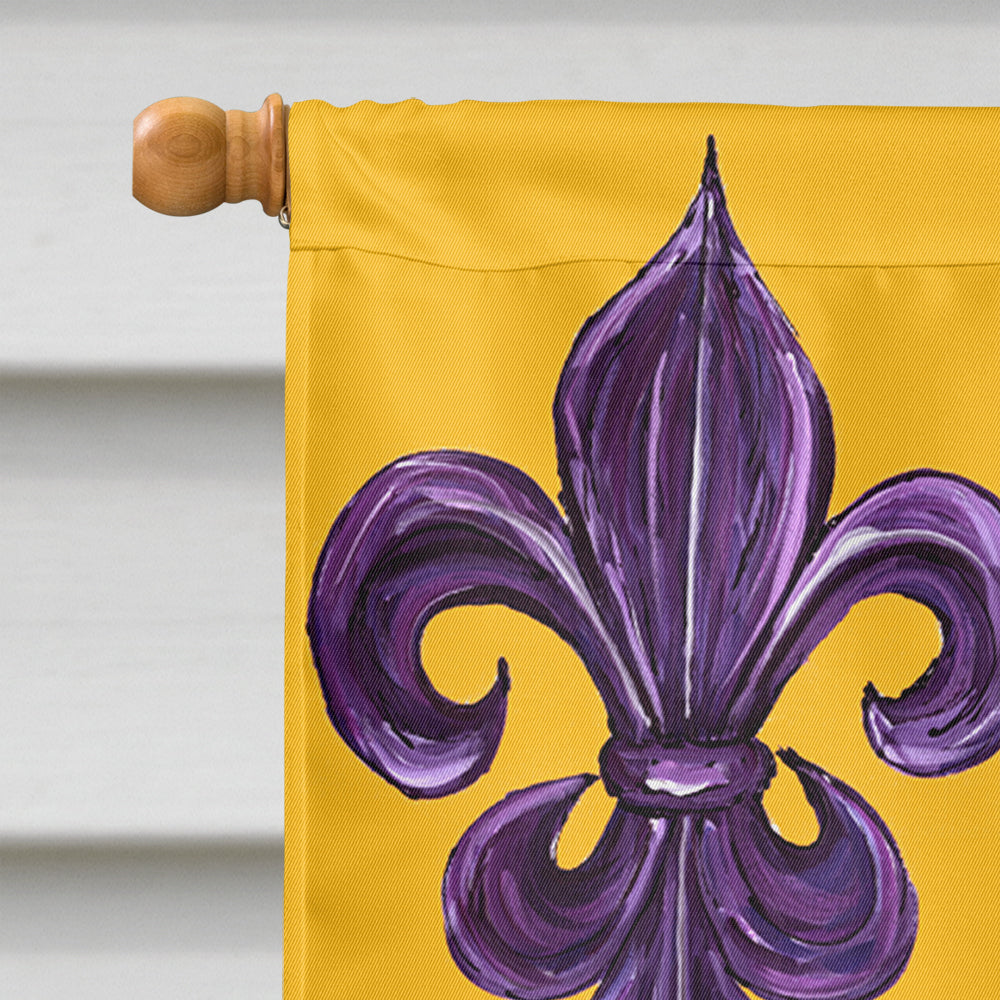 Mardi Gras Fleur de lis Nation House Flag 28x40 Porch Sleeve Pole Decorative Outside Yard Banner Artwork Wall Hanging, Polyester