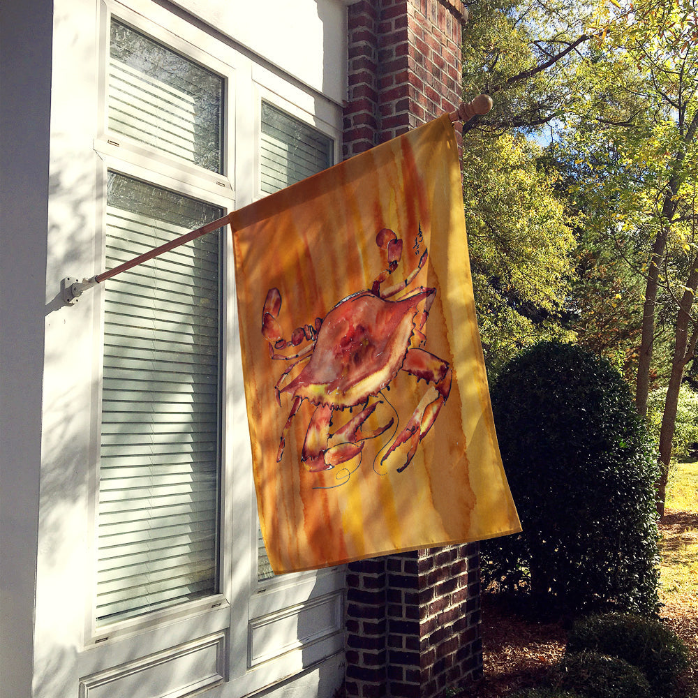 Cooked Crab Spicy Hot House Flag 28x40 Porch Sleeve Pole Decorative Outside Yard Banner Artwork Wall Hanging, Polyester