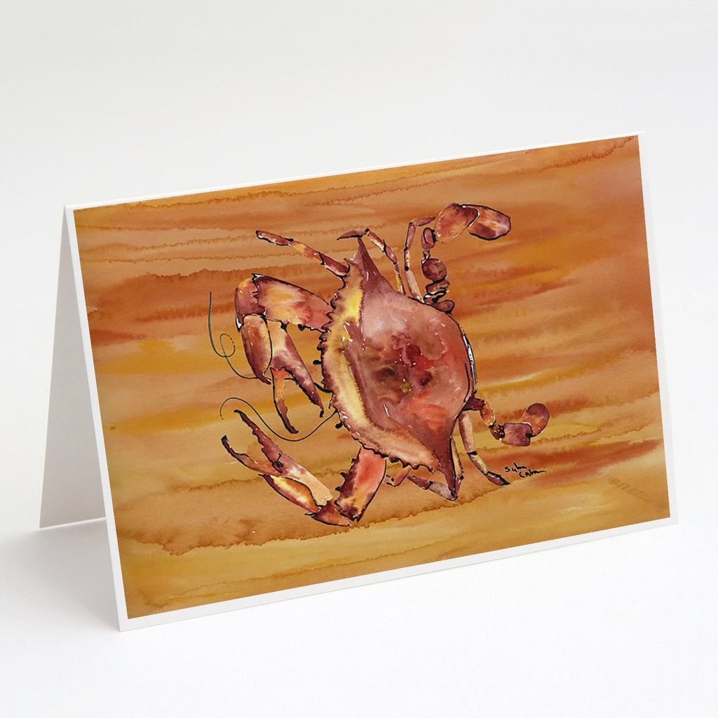 Cooked Crab Spicy Hot Greeting Cards Pack of 8 Blank Cards with Envelopes Whimsical A7 Size 5x7
