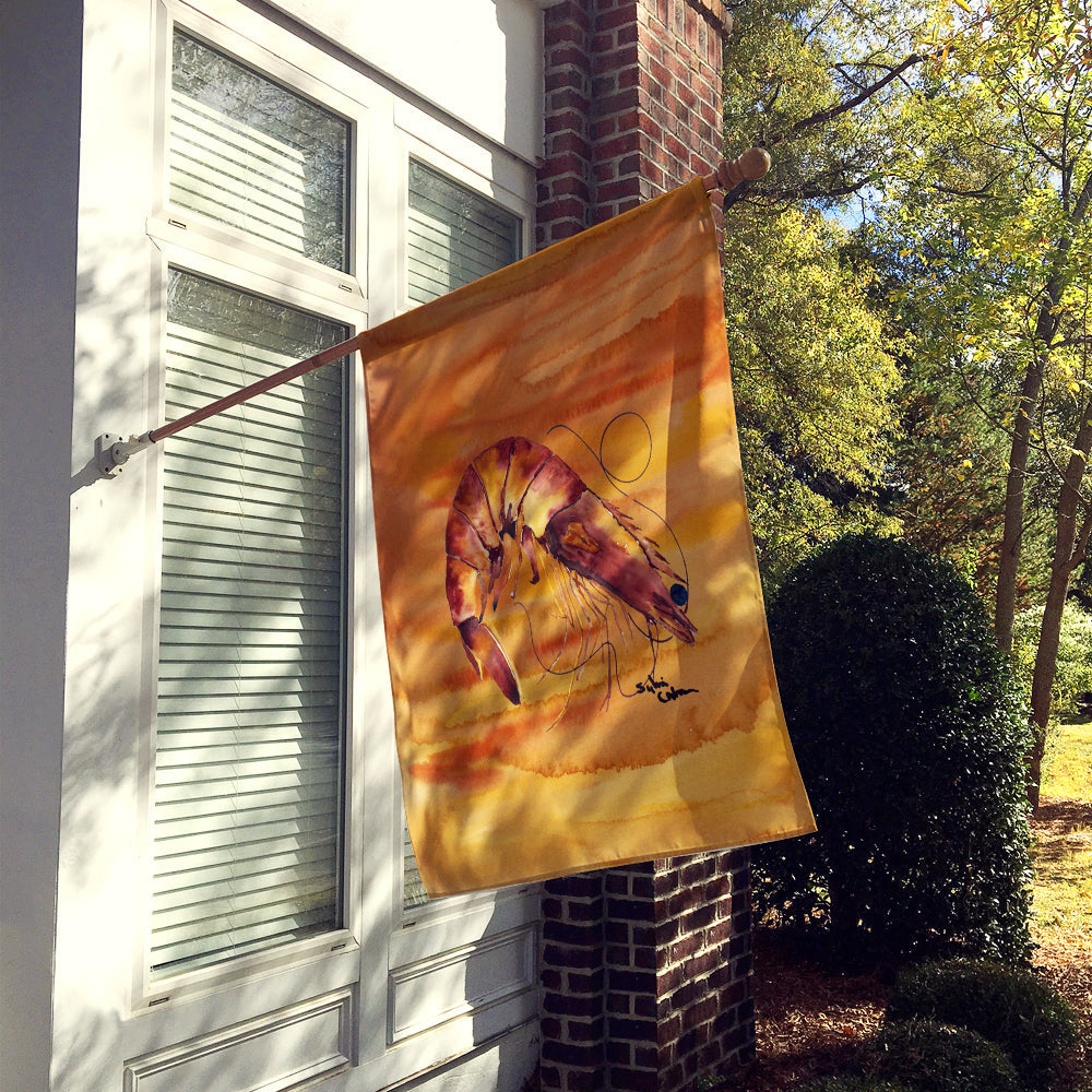 Cooked Shrimp Spicy Hot House Flag 28x40 Porch Sleeve Pole Decorative Outside Yard Banner Artwork Wall Hanging, Polyester