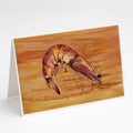 Cooked Shrimp Spicy Hot Greeting Cards Pack of 8 Blank Cards with Envelopes Whimsical A7 Size 5x7