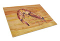 Cooked Shrimp Spicy Hot Cutting Board Tempered Glass Kitchen Cutting Surface, Heat Resistant Chopping, Non-Slip Feet, Food Prep & Serving