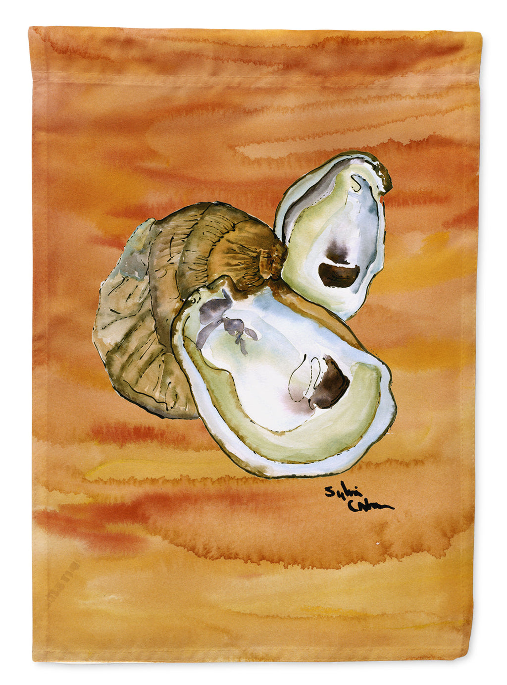 Oyster Hot and Spicy House Flag 28x40 Porch Sleeve Pole Decorative Outside Yard Banner Artwork Wall Hanging, Polyester