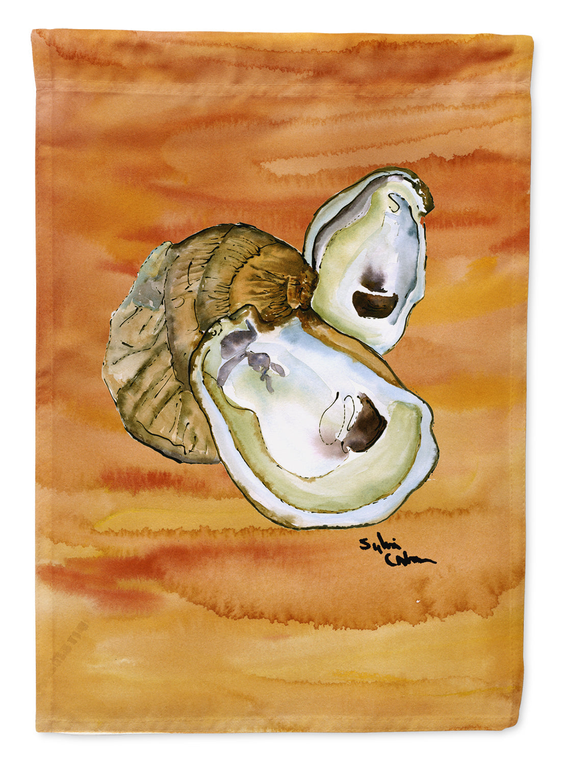 Oyster Hot and Spicy House Flag 28x40 Porch Sleeve Pole Decorative Outside Yard Banner Artwork Wall Hanging, Polyester