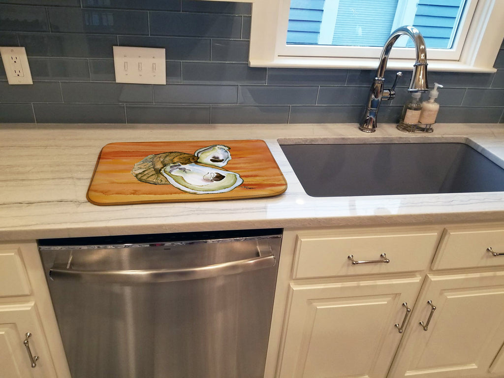 Oyster Hot and Spicy Dish Drying Mat Absorbent Dish Drying Mat Pad for Kitchen Counter Dish Drainer Mat for Countertop, 14 x 21", Multicolor