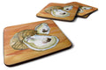 Oyster Hot and Spicy Foam Coasters Set of 4 Cup Coasters for Indoor Outdoor, Tabletop Protection, Anti Slip, Mouse pad Material