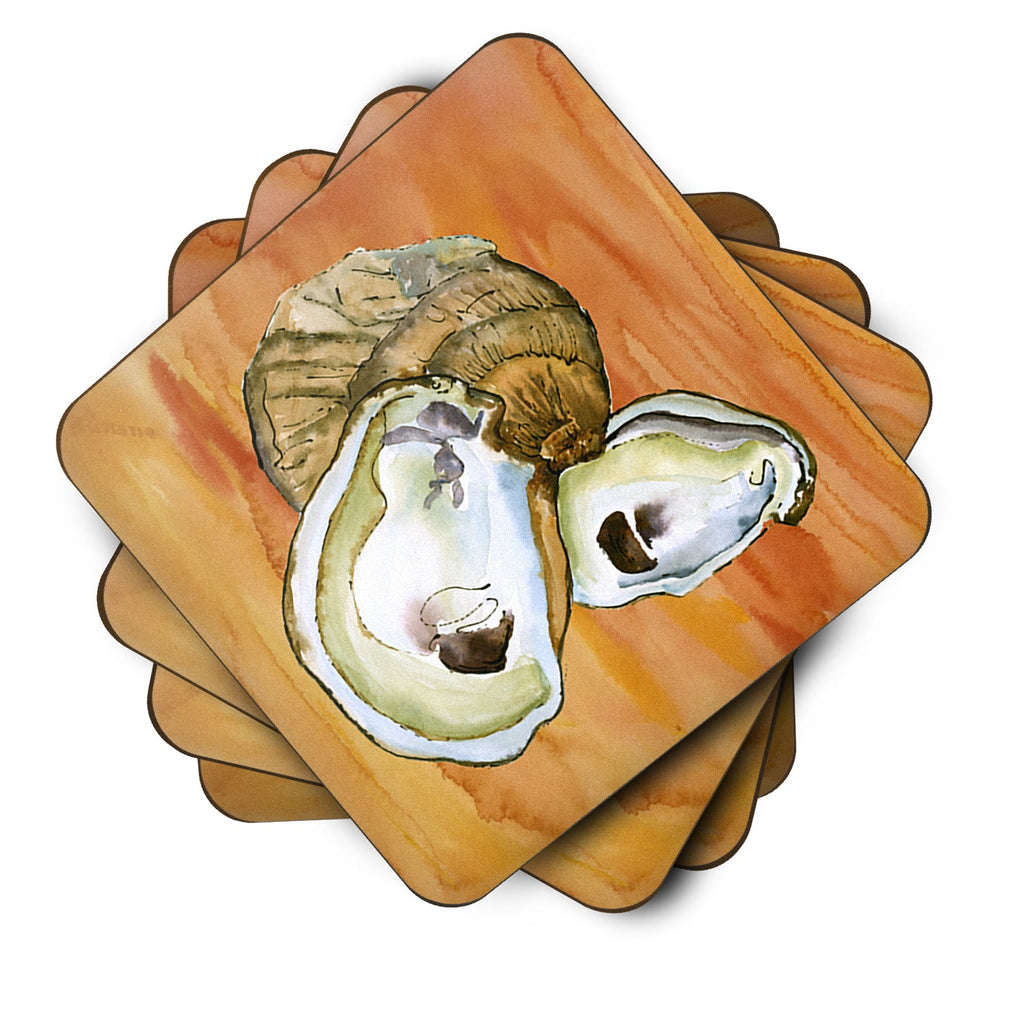 Oyster Hot and Spicy Foam Coasters Set of 4 Cup Coasters for Indoor Outdoor, Tabletop Protection, Anti Slip, Mouse pad Material