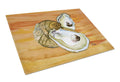 Oyster Hot and Spicy Cutting Board Tempered Glass Kitchen Cutting Surface, Heat Resistant Chopping, Non-Slip Feet, Food Prep & Serving