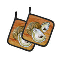 Oyster Hot and Spicy Pot Holder Set of 2 Heat Resistant Quilted Hot Pads 7.5 x 7.5 Inch, Insulated Kitchen Trivets for Cooking & Baking