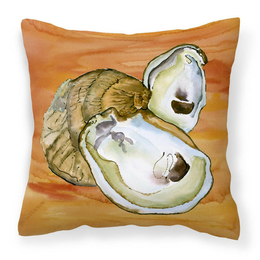 Oyster Hot and Spicy Decorative Throw Pillow 14x14 Indoor Outdoor Accent Cushion, Fabric Cover with Insert for Sofa, Bed, Porch & Living Room
