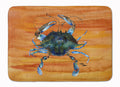 Male Blue Crab Spicy Hot Memory Foam Kitchen Mat Machine Washable Anti-Fatigue Cushion Comfort Bath or Kitchen Rug