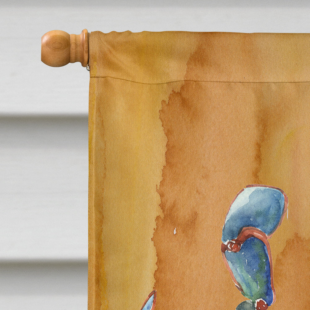 Male Blue Crab Spicy Hot House Flag 28x40 Porch Sleeve Pole Decorative Outside Yard Banner Artwork Wall Hanging, Polyester