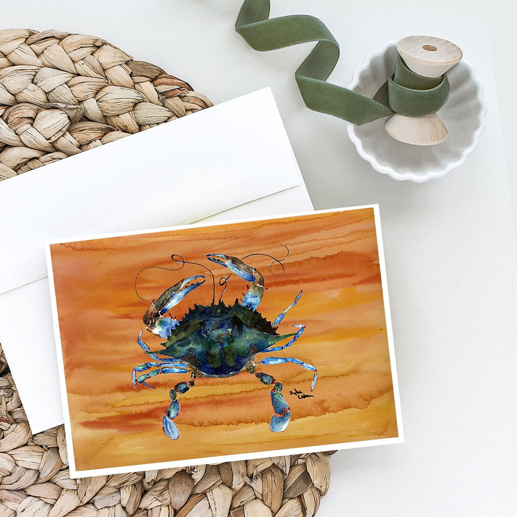 Male Blue Crab Spicy Hot Greeting Cards Pack of 8 Blank Cards with Envelopes Whimsical A7 Size 5x7