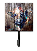 Cow Moo Shine Leash or Key Holder Wall Hooks, Key Hooks Holder, Coat Rack Wall Mount, Coat Hooks, Hooks for Hanging Keys, Towels, Aprons, Leashes