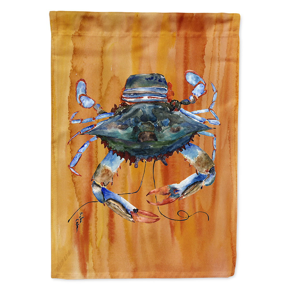 Male Blue Crab Spicy Hot House Flag 28x40 Porch Sleeve Pole Decorative Outside Yard Banner Artwork Wall Hanging, Polyester