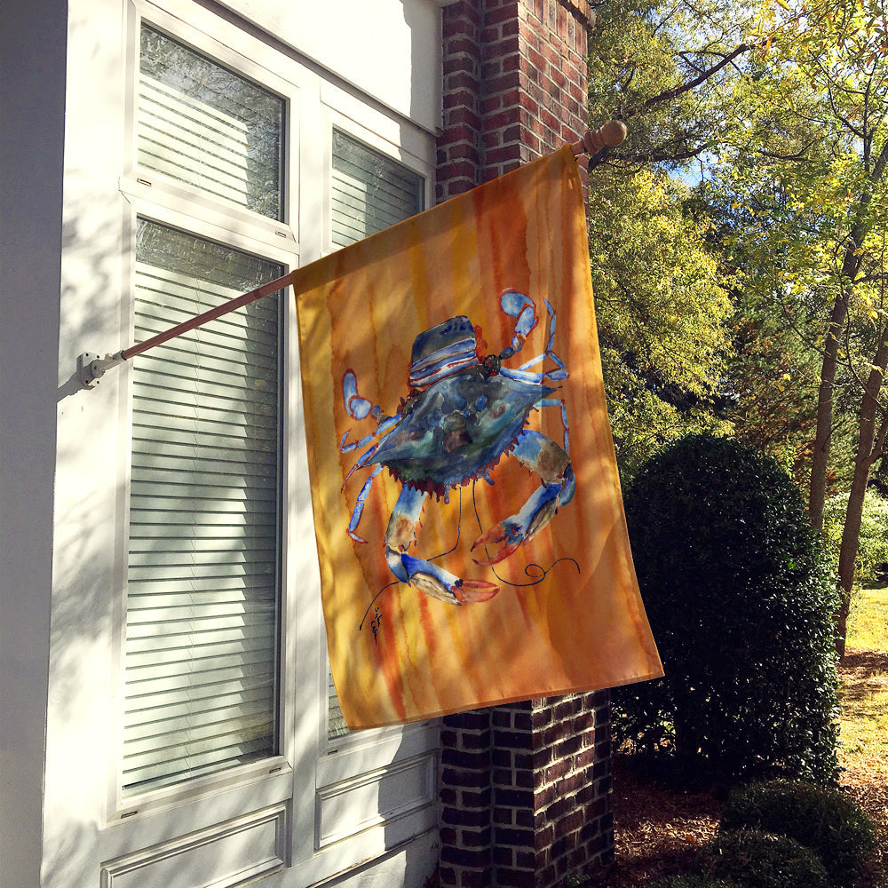 Male Blue Crab Spicy Hot House Flag 28x40 Porch Sleeve Pole Decorative Outside Yard Banner Artwork Wall Hanging, Polyester