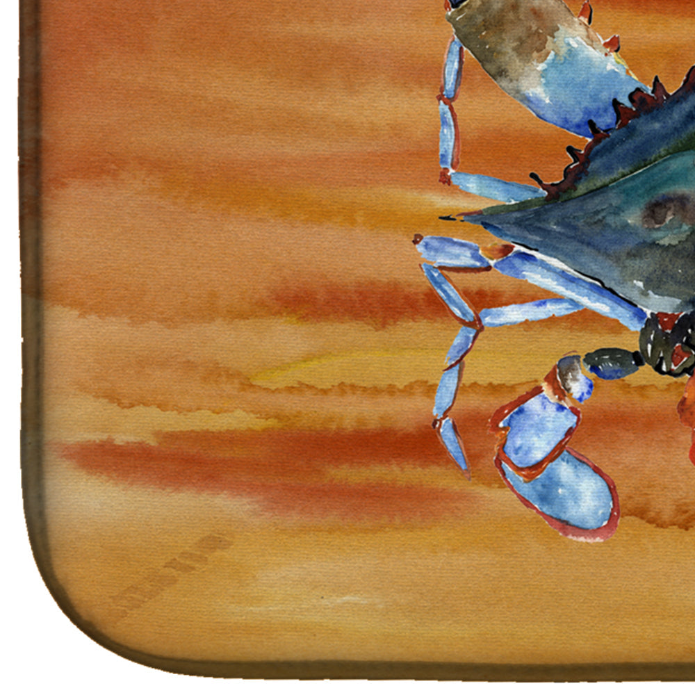 Male Blue Crab Spicy Hot Dish Drying Mat Absorbent Dish Drying Mat Pad for Kitchen Counter Dish Drainer Mat for Countertop, 14 x 21", Multicolor