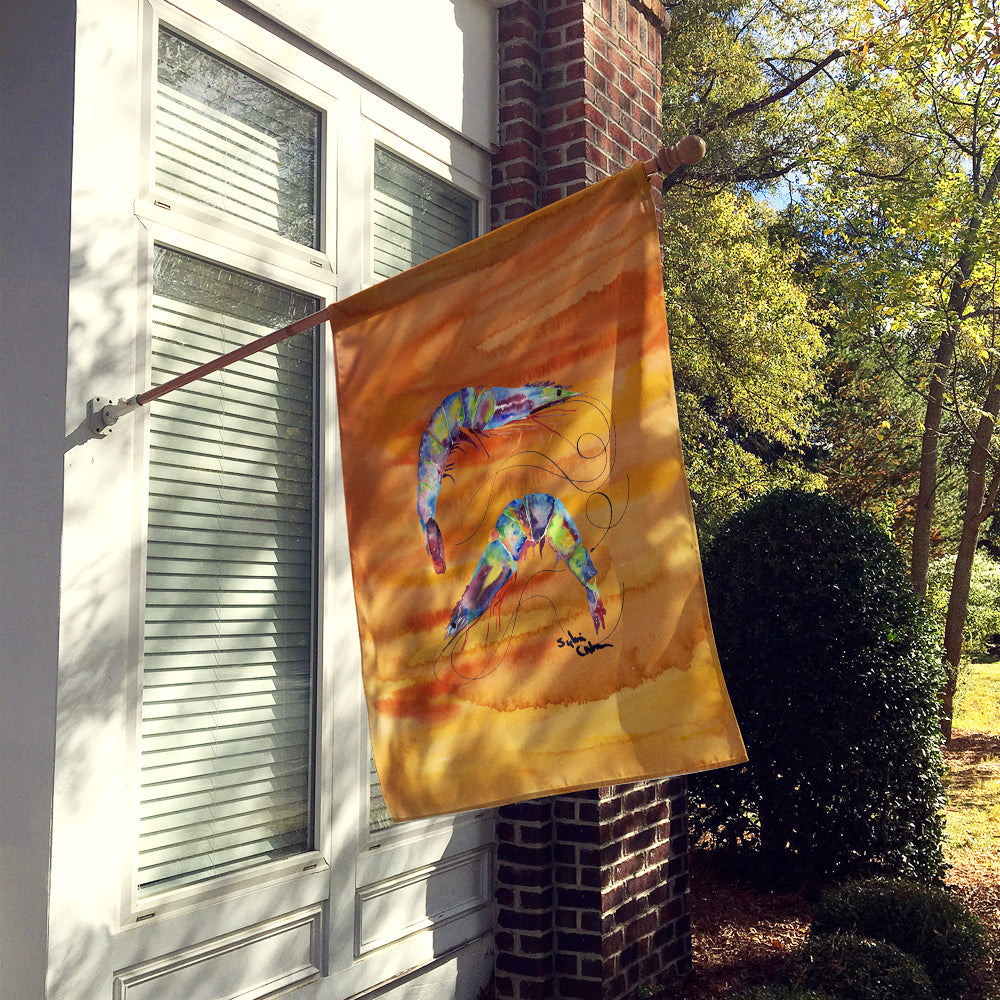 Shrimp Spicy Hot House Flag 28x40 Porch Sleeve Pole Decorative Outside Yard Banner Artwork Wall Hanging, Polyester
