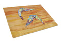 Shrimp Spicy Hot Cutting Board Tempered Glass Kitchen Cutting Surface, Heat Resistant Chopping, Non-Slip Feet, Food Prep & Serving