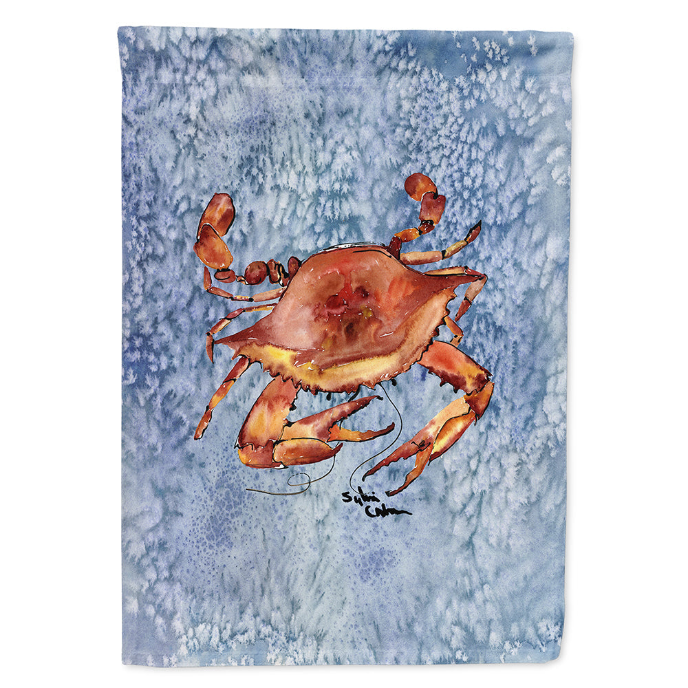 Cooked Crab Cool Blue Water House Flag 28x40 Porch Sleeve Pole Decorative Outside Yard Banner Artwork Wall Hanging, Polyester