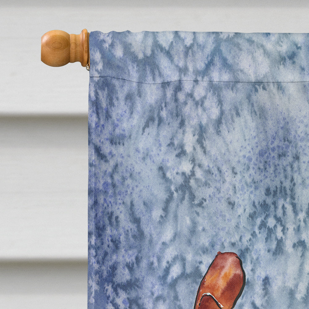Cooked Crab Cool Blue Water House Flag 28x40 Porch Sleeve Pole Decorative Outside Yard Banner Artwork Wall Hanging, Polyester