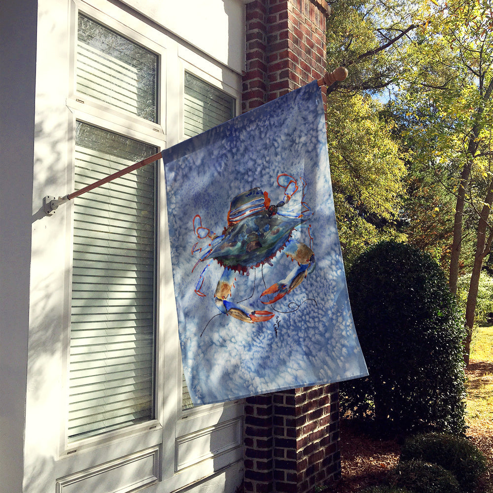 Female Blue Crab Cool Blue Water House Flag 28x40 Porch Sleeve Pole Decorative Outside Yard Banner Artwork Wall Hanging, Polyester
