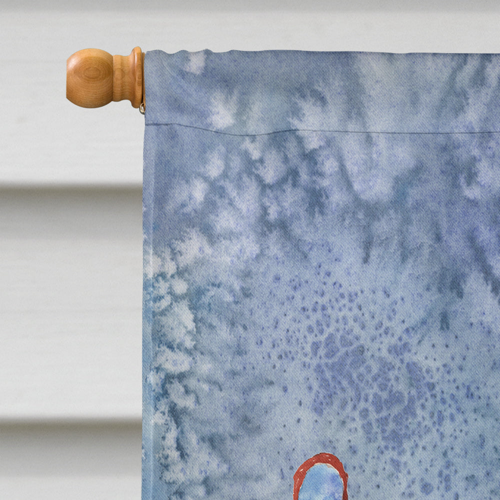 Female Blue Crab Cool Blue Water House Flag 28x40 Porch Sleeve Pole Decorative Outside Yard Banner Artwork Wall Hanging, Polyester