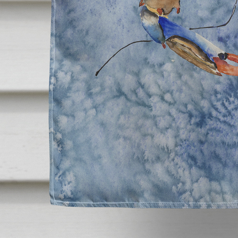 Female Blue Crab Cool Blue Water House Flag 28x40 Porch Sleeve Pole Decorative Outside Yard Banner Artwork Wall Hanging, Polyester