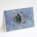 Female Blue Crab Cool Blue Water Greeting Cards Pack of 8 Blank Cards with Envelopes Whimsical A7 Size 5x7