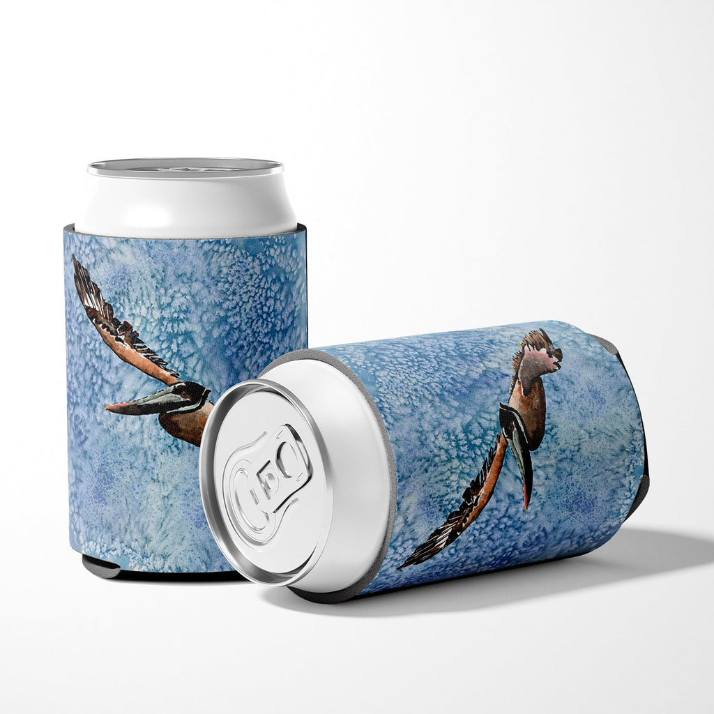 Pelican Cool Blue Water Can or Bottle Hugger Cooler Sleeve for Standard 12 oz Cans, Insulated Foam Beer & Soda Can Hugger Reusable