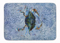 Male Blue Crab Cool Blue Water Memory Foam Kitchen Mat Machine Washable Anti-Fatigue Cushion Comfort Bath or Kitchen Rug