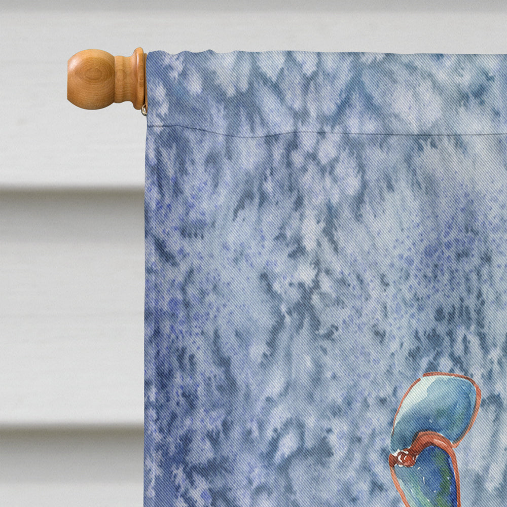 Male Blue Crab Cool Blue Water House Flag 28x40 Porch Sleeve Pole Decorative Outside Yard Banner Artwork Wall Hanging, Polyester
