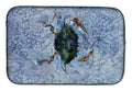 Male Blue Crab Cool Blue Water Dish Drying Mat Absorbent Dish Drying Mat Pad for Kitchen Counter Dish Drainer Mat for Countertop, 14 x 21", Multicolor