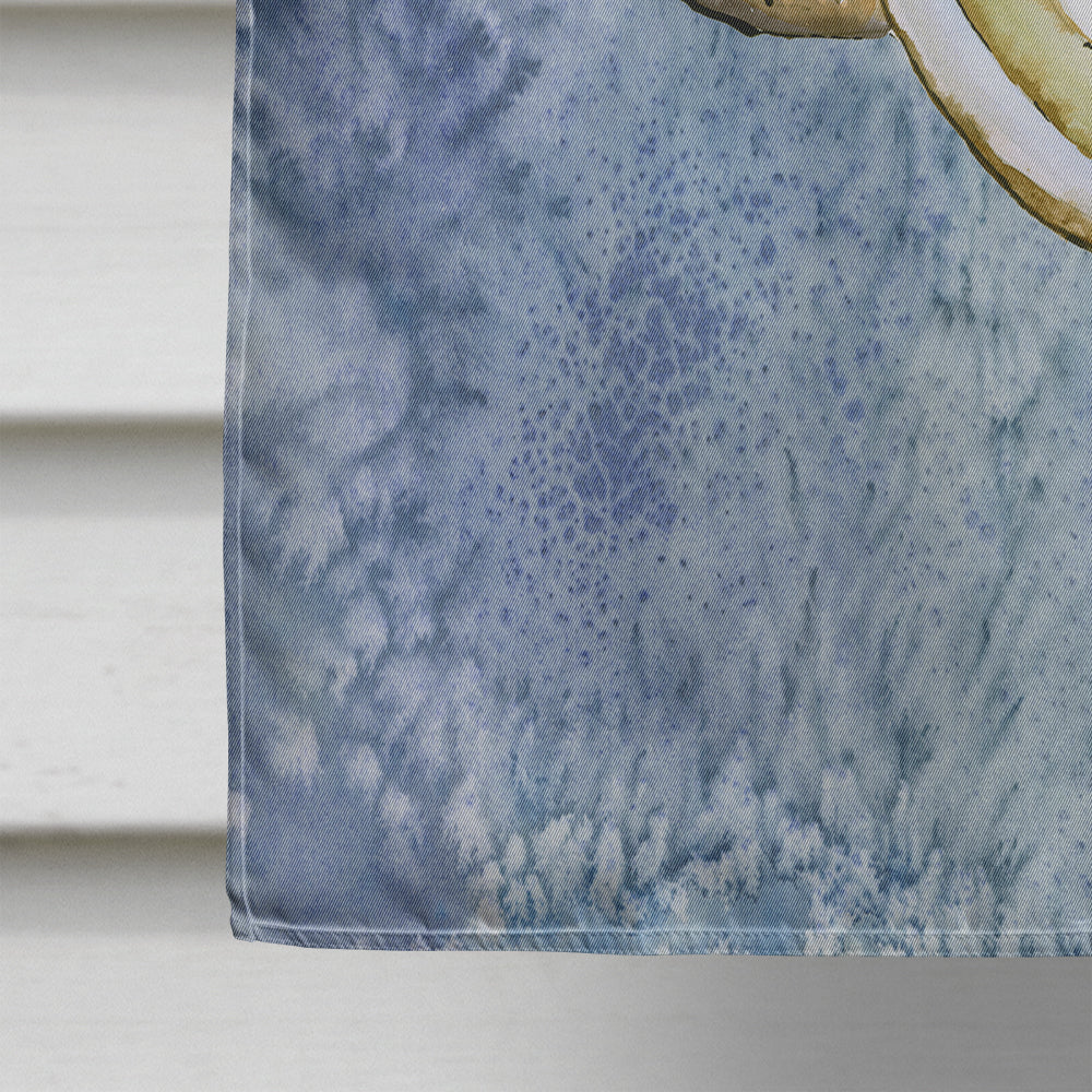 Oyster Cool Blue Water House Flag 28x40 Porch Sleeve Pole Decorative Outside Yard Banner Artwork Wall Hanging, Polyester