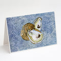 Oyster Cool Blue Water Greeting Cards Pack of 8 Blank Cards with Envelopes Whimsical A7 Size 5x7