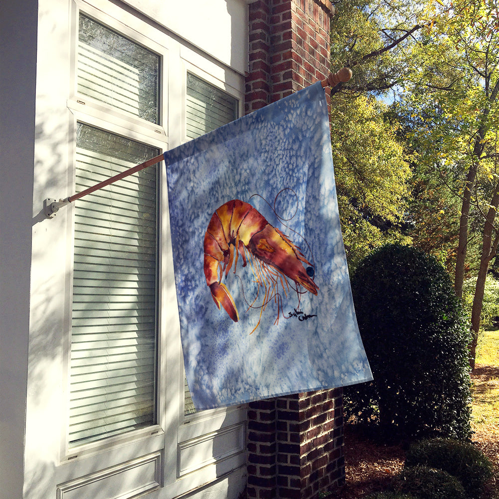 Cooked Shrimp Cool Blue Water House Flag 28x40 Porch Sleeve Pole Decorative Outside Yard Banner Artwork Wall Hanging, Polyester