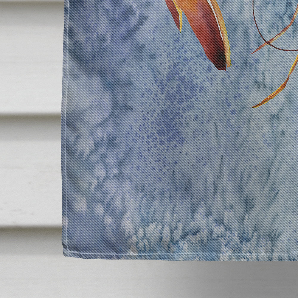 Cooked Shrimp Cool Blue Water House Flag 28x40 Porch Sleeve Pole Decorative Outside Yard Banner Artwork Wall Hanging, Polyester