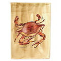 Cooked Crab Sandy Beach House Flag 28x40 Porch Sleeve Pole Decorative Outside Yard Banner Artwork Wall Hanging, Polyester