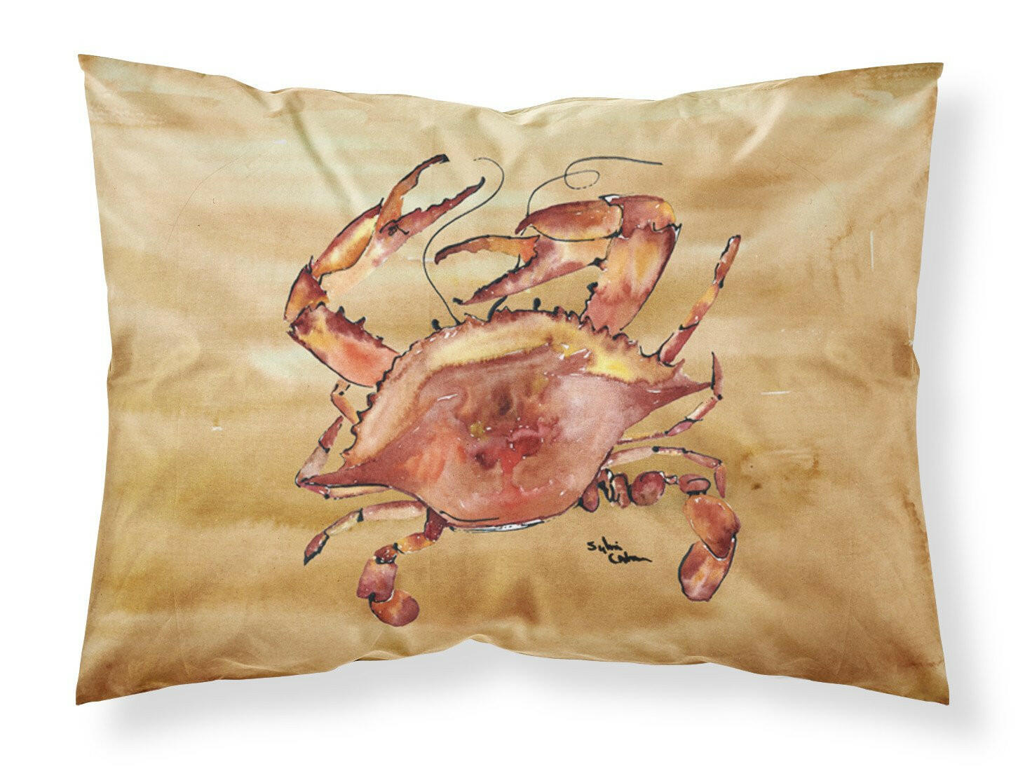 Cooked Crab Sandy Beach Standard Pillowcase Lightweight Super Soft Easy Care Decorative Artwork Pillowcase, Standard