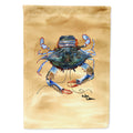 Female Blue Crab Sandy Beach House Flag 28x40 Porch Sleeve Pole Decorative Outside Yard Banner Artwork Wall Hanging, Polyester