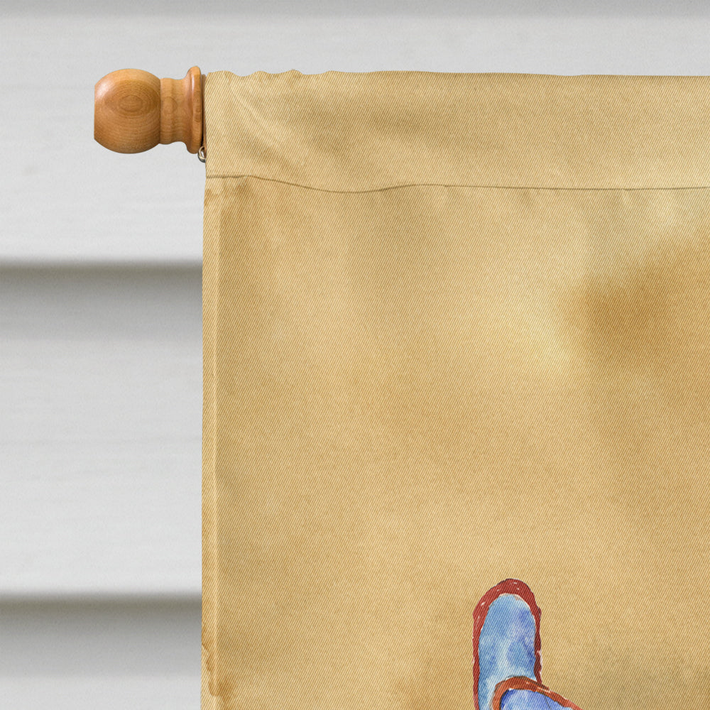 Female Blue Crab Sandy Beach House Flag 28x40 Porch Sleeve Pole Decorative Outside Yard Banner Artwork Wall Hanging, Polyester