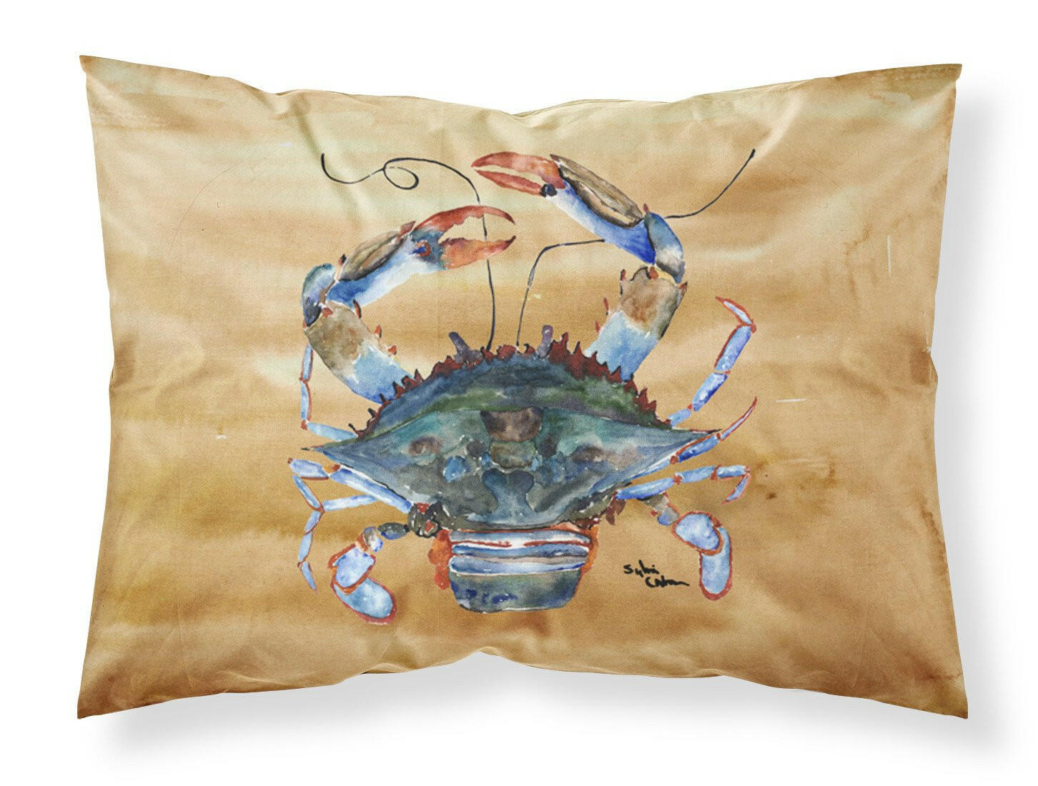 Female Blue Crab Sandy Beach Standard Pillowcase Lightweight Super Soft Easy Care Decorative Artwork Pillowcase, Standard