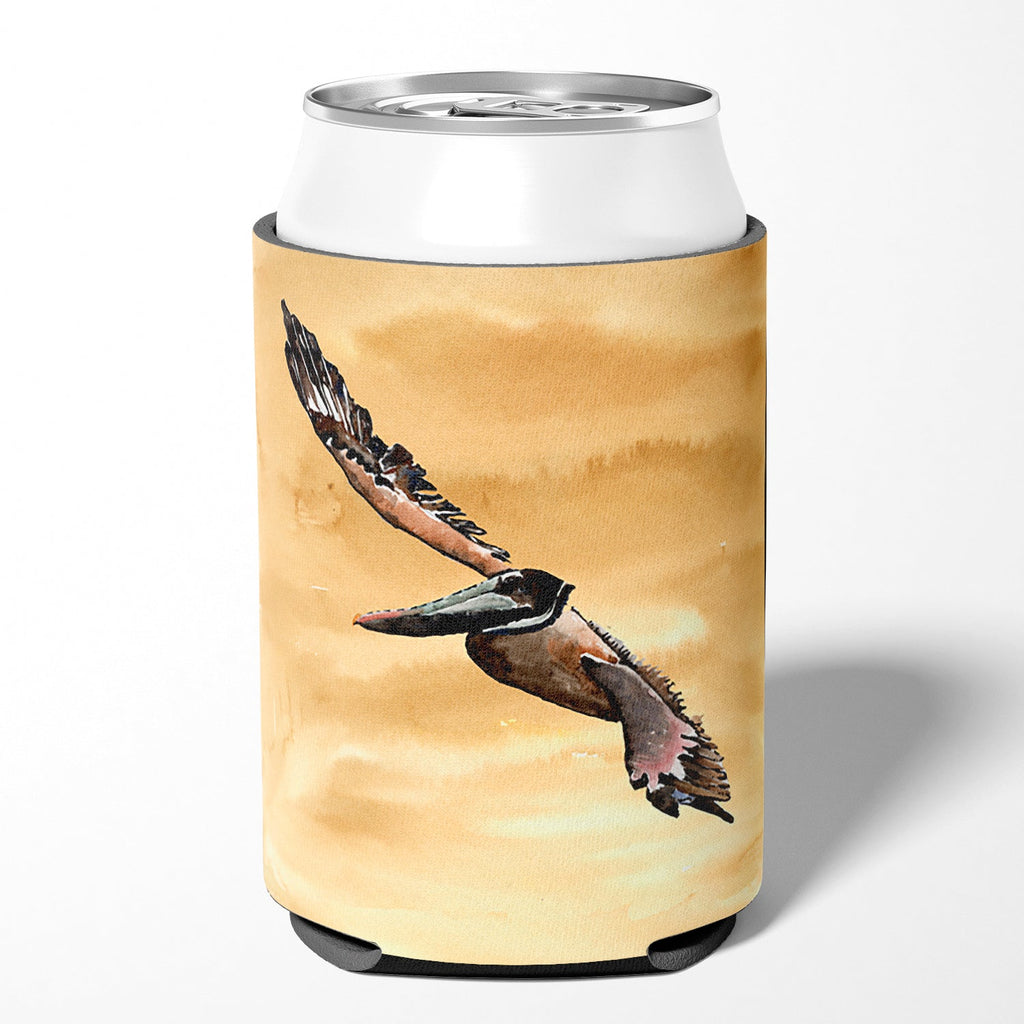 Bright Green Blue Crab Can or Bottle Hugger Cooler Sleeve for Standard 12 oz Cans, Insulated Foam Beer & Soda Can Hugger Reusable