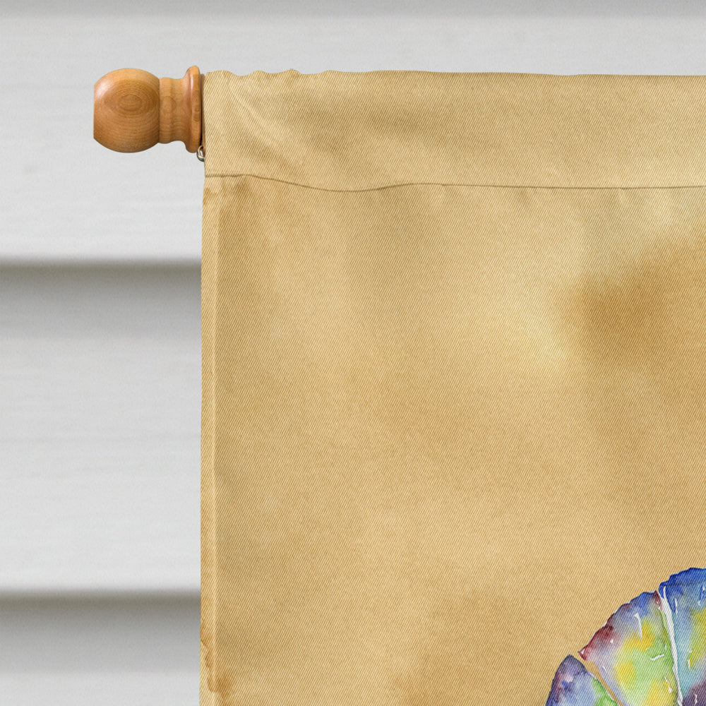 Shrimp  Sandy Beach House Flag 28x40 Porch Sleeve Pole Decorative Outside Yard Banner Artwork Wall Hanging, Polyester