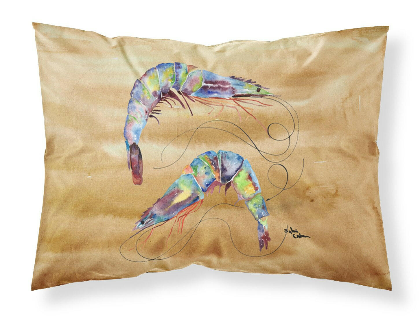 Shrimp  Sandy Beach Standard Pillowcase Lightweight Super Soft Easy Care Decorative Artwork Pillowcase, Standard