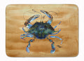 Blue Male Crab  Sandy Beach Memory Foam Kitchen Mat Machine Washable Anti-Fatigue Cushion Comfort Bath or Kitchen Rug