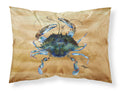 Blue Male Crab  Sandy Beach Standard Pillowcase Lightweight Super Soft Easy Care Decorative Artwork Pillowcase, Standard