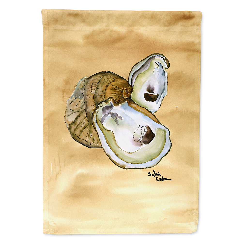 Oyster  Sandy Beach House Flag 28x40 Porch Sleeve Pole Decorative Outside Yard Banner Artwork Wall Hanging, Polyester